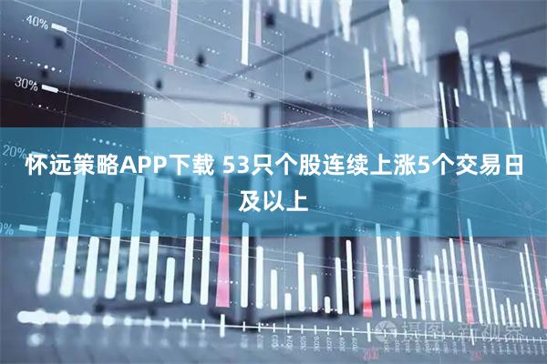 怀远策略APP下载 53只个股连续上涨5个交易日及以上