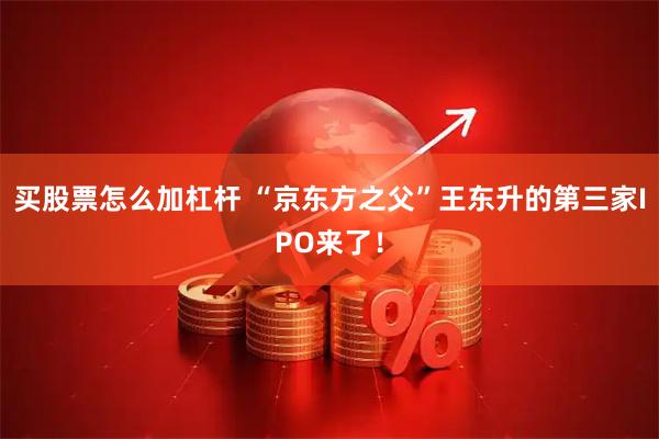 买股票怎么加杠杆 “京东方之父”王东升的第三家IPO来了！