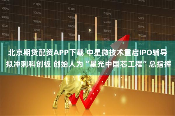 北京期货配资APP下载 中星微技术重启IPO辅导 拟冲刺科创板 创始人为“星光中国芯工程”总指挥