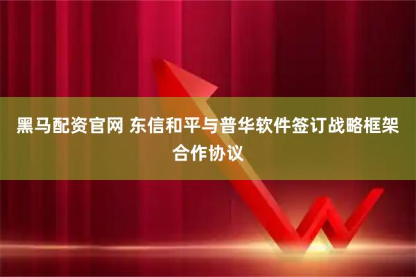 黑马配资官网 东信和平与普华软件签订战略框架合作协议