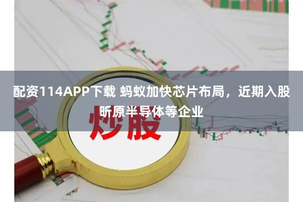 配资114APP下载 蚂蚁加快芯片布局，近期入股昕原半导体等企业